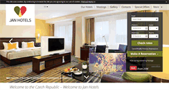 Desktop Screenshot of janhotels.cz